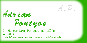 adrian pontyos business card